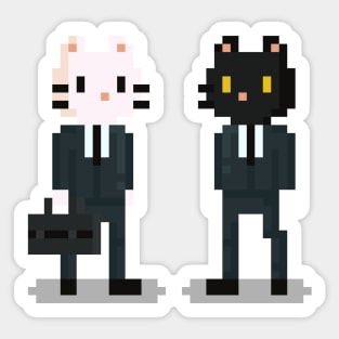 pulp fiction, cats Sticker